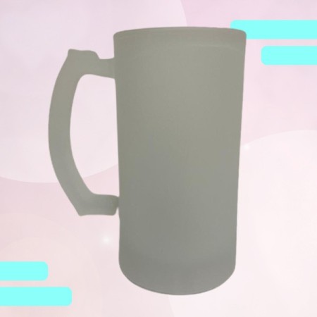 Caneca de Chopp Vidro Jateado