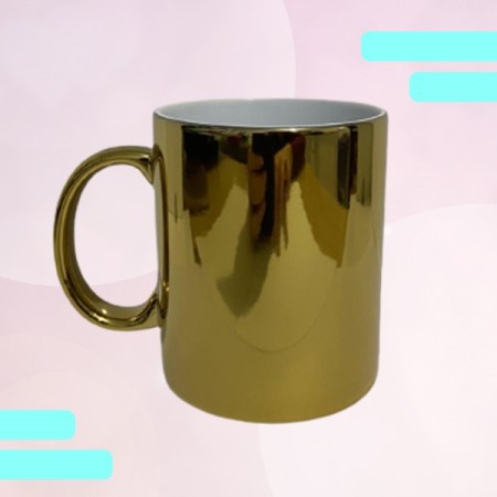 Caneca espelhada dourada